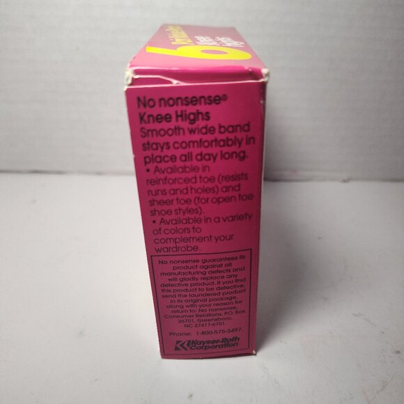 NO NONSENSE - Knee Highs Sheer Toe One Size Nude - 6 Pair - Picture 4 of 5